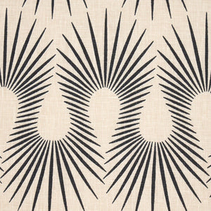 Schumacher Hedgehog Fabric 181452 / Putty Black