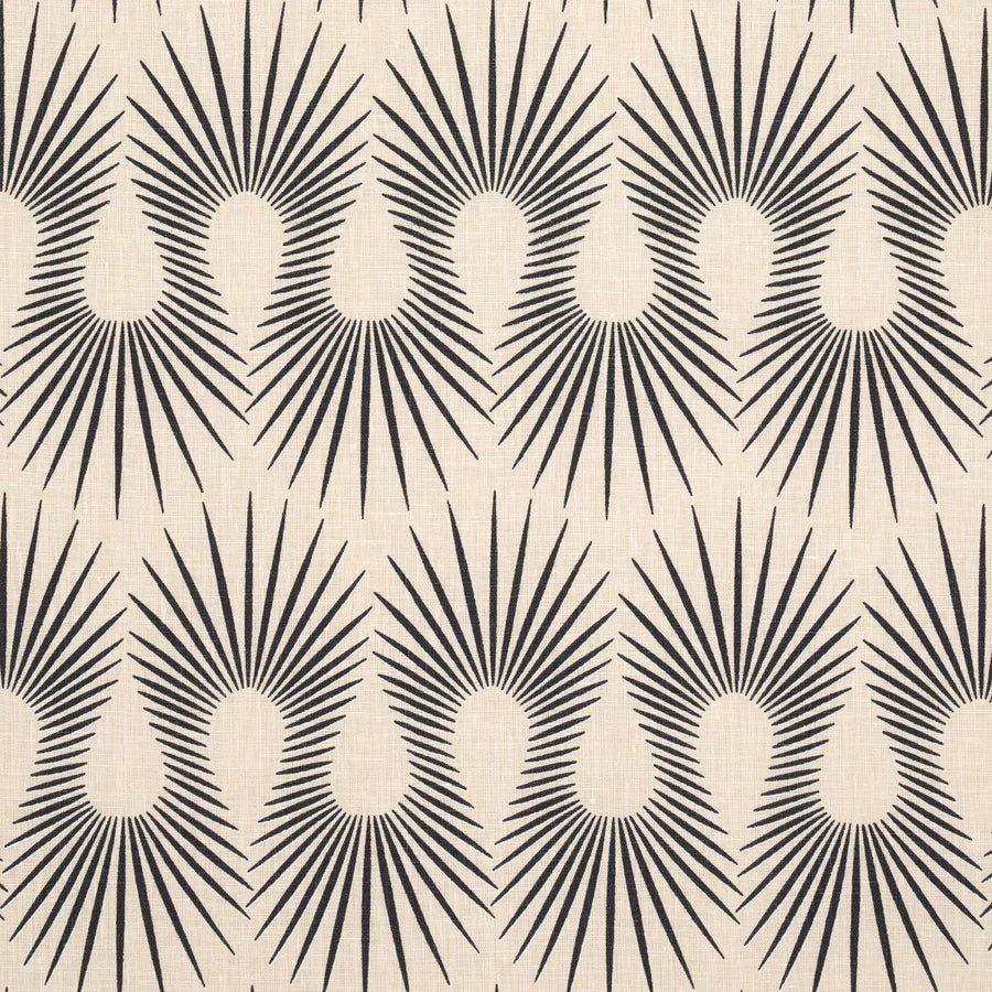 Schumacher Hedgehog Fabric 181452 / Putty Black