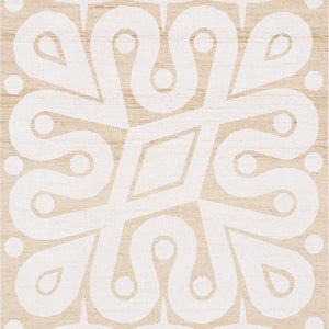 Schumacher Borneo Silk Fabric 181471 / White