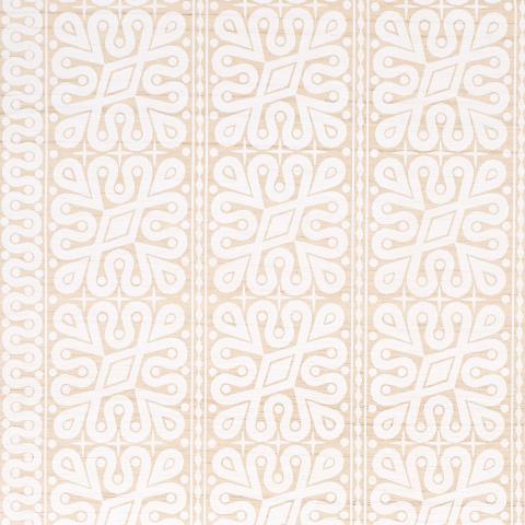 Schumacher Borneo Silk Fabric 181471 / White
