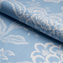 Load image into Gallery viewer, Schumacher Hothouse Flowers Silhouette Fabric 181481 / Bliss Blue