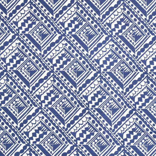 Schumacher Topsy Turvy Fabric 181492 / Navy