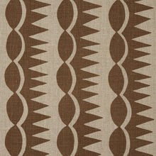 Load image into Gallery viewer, Schumacher Dagger Stripe Fabric 181530 / Brown On Natural