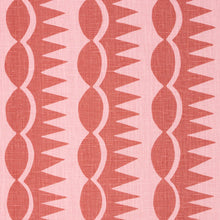 Load image into Gallery viewer, Schumacher Dagger Stripe Fabric 181531 / Red On Pink