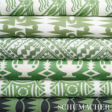 Load image into Gallery viewer, Schumacher Dagger Stripe Fabric 181532 / Black On Green