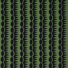 Load image into Gallery viewer, Schumacher Dagger Stripe Fabric 181532 / Black On Green