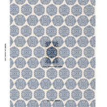Load image into Gallery viewer, Schumacher Gilded Star Block Print Fabric 181541 / Navy On Natural