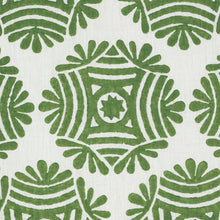 Load image into Gallery viewer, Schumacher Gilded Star Block Print Fabric 181542 / Green