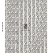 Load image into Gallery viewer, Schumacher Venetian Zig Zag Block Print Fabric 181562 / Black On Natural