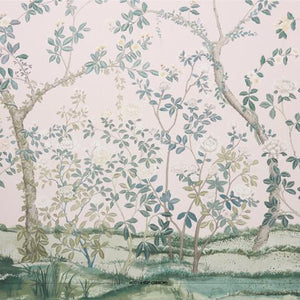 Schumacher Madame De Pompadour Panel Fabric 181571 / Blush