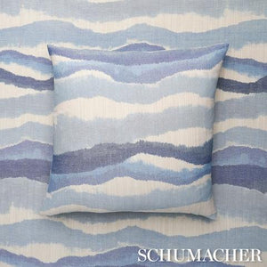 Schumacher Chandler Warp Print Fabric 181622 / Lagoon