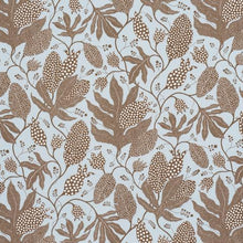 Load image into Gallery viewer, Schumacher Polka Dot Jungle Fabric 181650  / Brown &amp; Sky