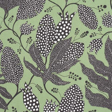 Load image into Gallery viewer, Schumacher Polka Dot Jungle Fabric 181651  / Black &amp; Green