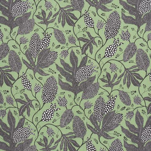 Schumacher Polka Dot Jungle Fabric 181651  / Black & Green