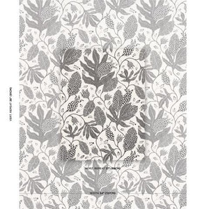 Schumacher Polka Dot Jungle Fabric 181653 / Black & Cream