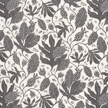 Load image into Gallery viewer, Schumacher Polka Dot Jungle Fabric 181653 / Black &amp; Cream