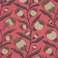 Load image into Gallery viewer, Schumacher Thistle Vine  Fabric 181680 / Red &amp; Gold