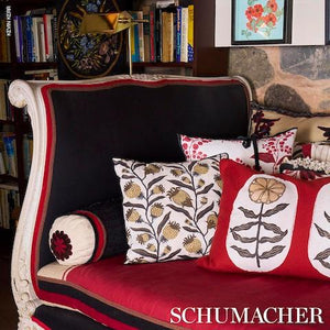 Schumacher Thistle Vine  Fabric 181681 /  Black & Gold