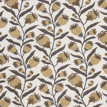 Load image into Gallery viewer, Schumacher Thistle Vine  Fabric 181681 /  Black &amp; Gold