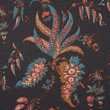 Load image into Gallery viewer, Schumacher Apolline Botanical Fabric 181732 / Rouge &amp; Noir