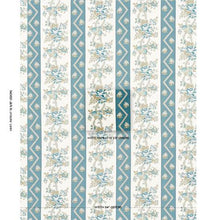 Load image into Gallery viewer, Schumacher Sylvain Floral Stripe Fabric 181741 / Teal