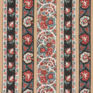 Schumacher Ines Paisley Fabric 181750 / Rouge & Noir