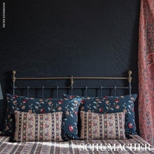 Load image into Gallery viewer, Schumacher Ines Paisley Fabric 181750 / Rouge &amp; Noir