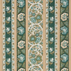 Schumacher Ines Paisley Fabric 181751 / Mineral & Teal