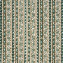 Load image into Gallery viewer, Schumacher Ines Paisley Fabric 181751 / Mineral &amp; Teal