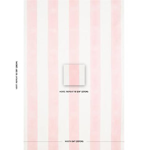 Schumacher Wide Stripe Fabric 181811 / Pink