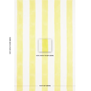 Schumacher Wide Stripe Fabric 181812 / Yellow