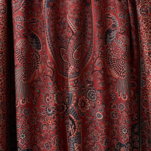 Schumacher Colmery Paisley Panel Fabric 181822 / Rouge