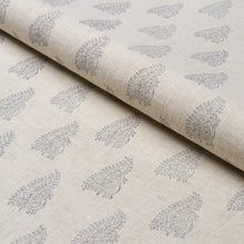 Load image into Gallery viewer, Peacock Linen Hand Blocked Print