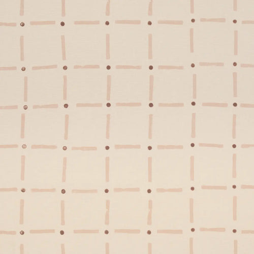 Schumacher Drifting Grid Fabric 181850 / Petal