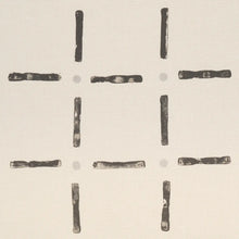 Load image into Gallery viewer, Schumacher Drifting Grid Fabric 181853 / Black