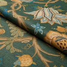 Load image into Gallery viewer, Schumacher Darsy Tree Of Life Fabric 181880 / Juniper