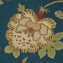 Load image into Gallery viewer, Schumacher Darsy Tree Of Life Fabric 181881 / Peacock