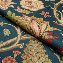 Load image into Gallery viewer, Schumacher Darsy Tree Of Life Fabric 181881 / Peacock