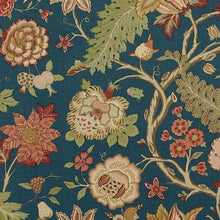 Load image into Gallery viewer, Schumacher Darsy Tree Of Life Fabric 181881 / Peacock