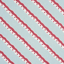 Load image into Gallery viewer, Schumacher Rousseau Stripe Fabric 181911 / Rouge &amp; Sky