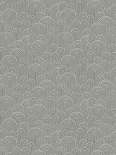 Load image into Gallery viewer, Grey White Art Deco Geometric Upholstery Fabric