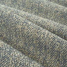 Load image into Gallery viewer, French Blue Cream Beige Tweed Chenille Upholstery Fabric