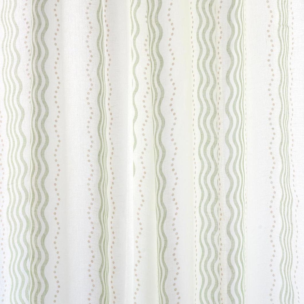 Schumacher Margot Linen Sheer Fabric 182010 / Green