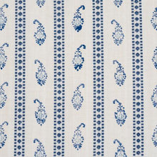 Load image into Gallery viewer, Schumacher Eddie Woven Hand Block Print Fabric 182020 / Blue