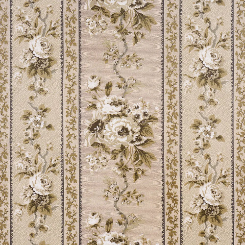 Schumacher Elizabeth Chintz Fabric 182041 / Neutral