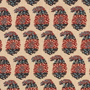 Schumacher Terry Fabric 182061 / Red & Navy