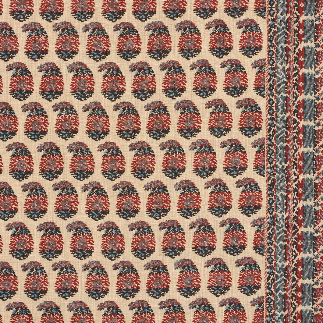 Schumacher Terry Fabric 182061 / Red & Navy