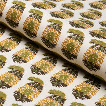 Load image into Gallery viewer, Schumacher Terry Fabric 182062 / Ochre &amp; Green
