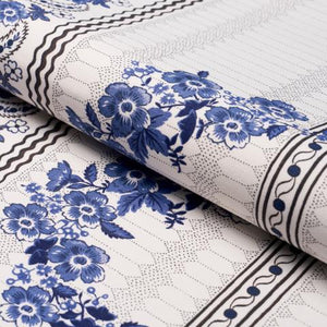 Schumacher Serena Garland Fabric 182070 / Blue