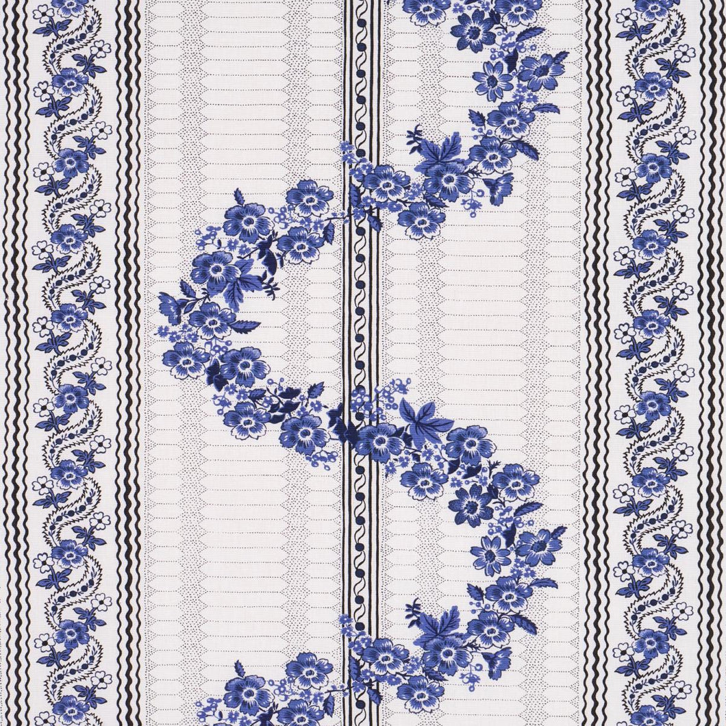 Schumacher Serena Garland Fabric 182070 / Blue